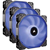 Corsair AF120- Air Series LED - Paquete de 3 Ventiladores de refrigeración silencioso de 120 mm- Color Azul